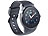 simvalley MOBILE Handy-Uhr & Bluetooth-Smartwatch fr iOS & Android, Herzfrequenz, rund